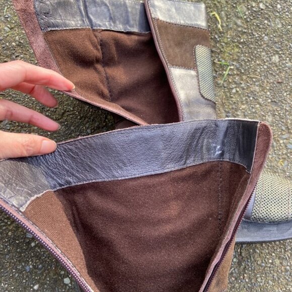 Naot Paradise Black Suede & Leather Mid-Calf Boot Sz 38 - Picture 6 of 11